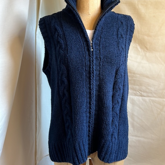 EUC Christopher &  Banks blue sweater vest size Medium - Picture 1 of 13
